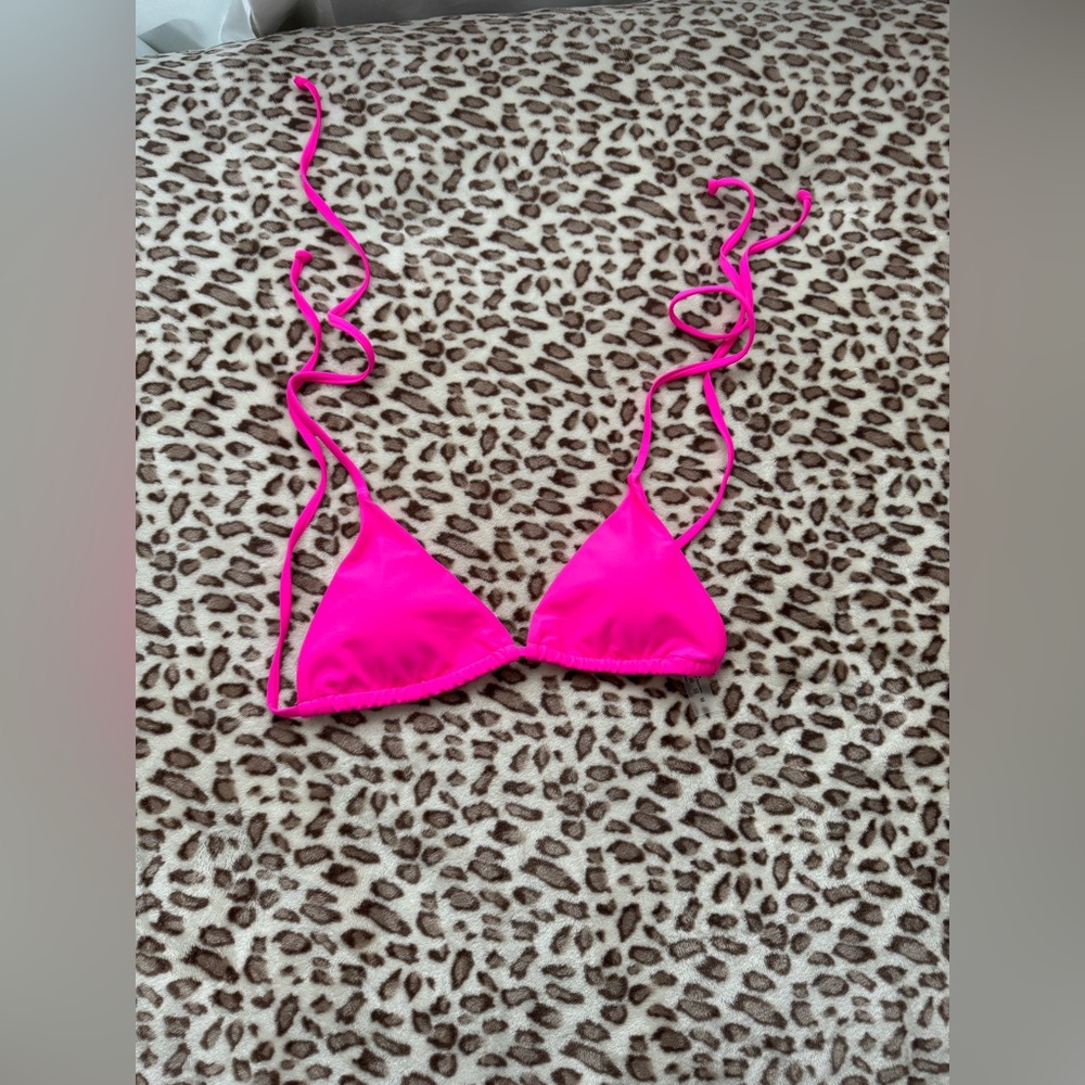 SHEIN Neon Pink Bikini Top